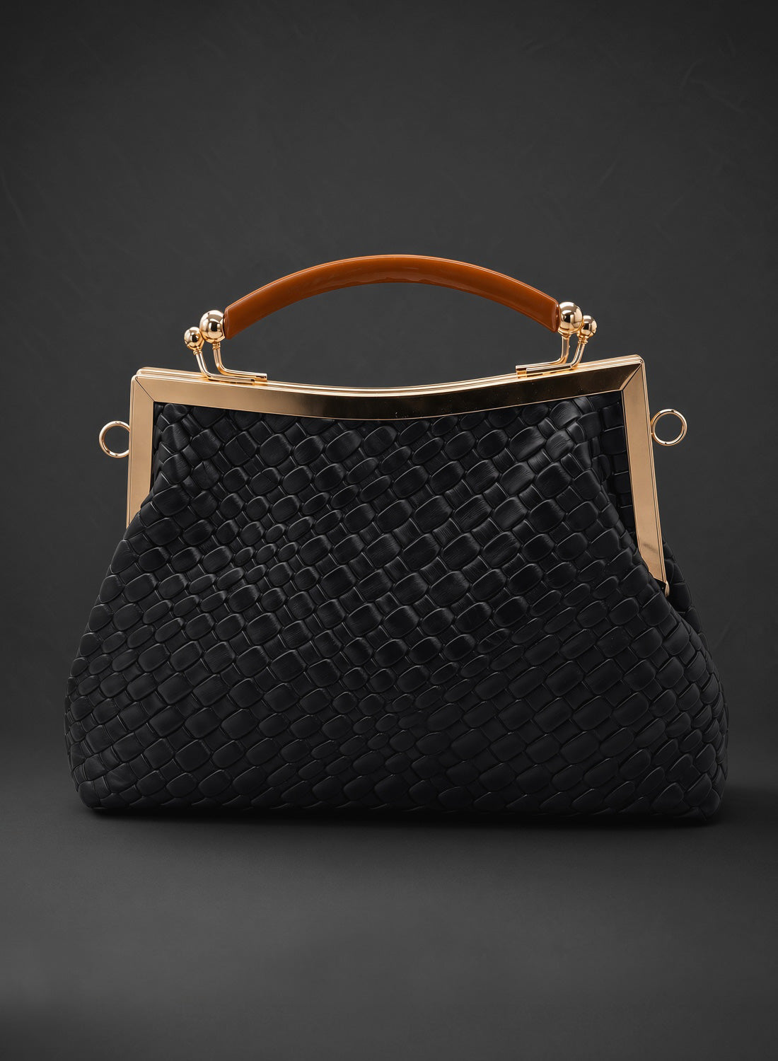 The Wallis Black Faux Snakeskin Handbag