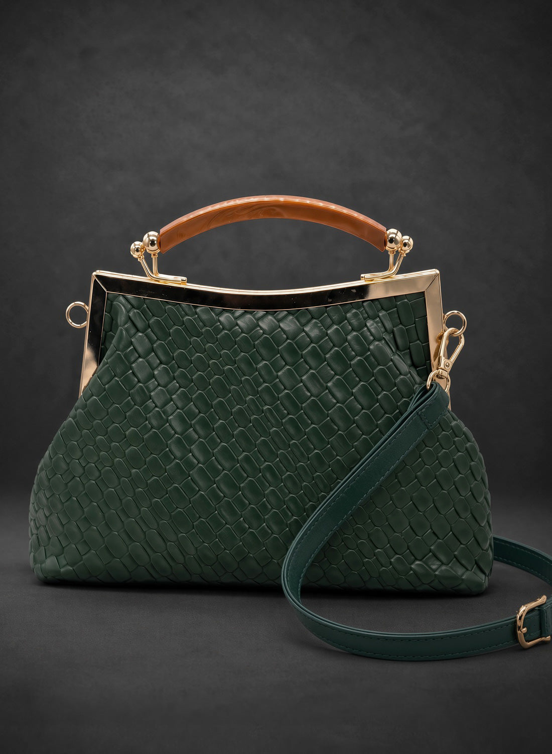 The Wallis Green Faux Snakeskin Handbag