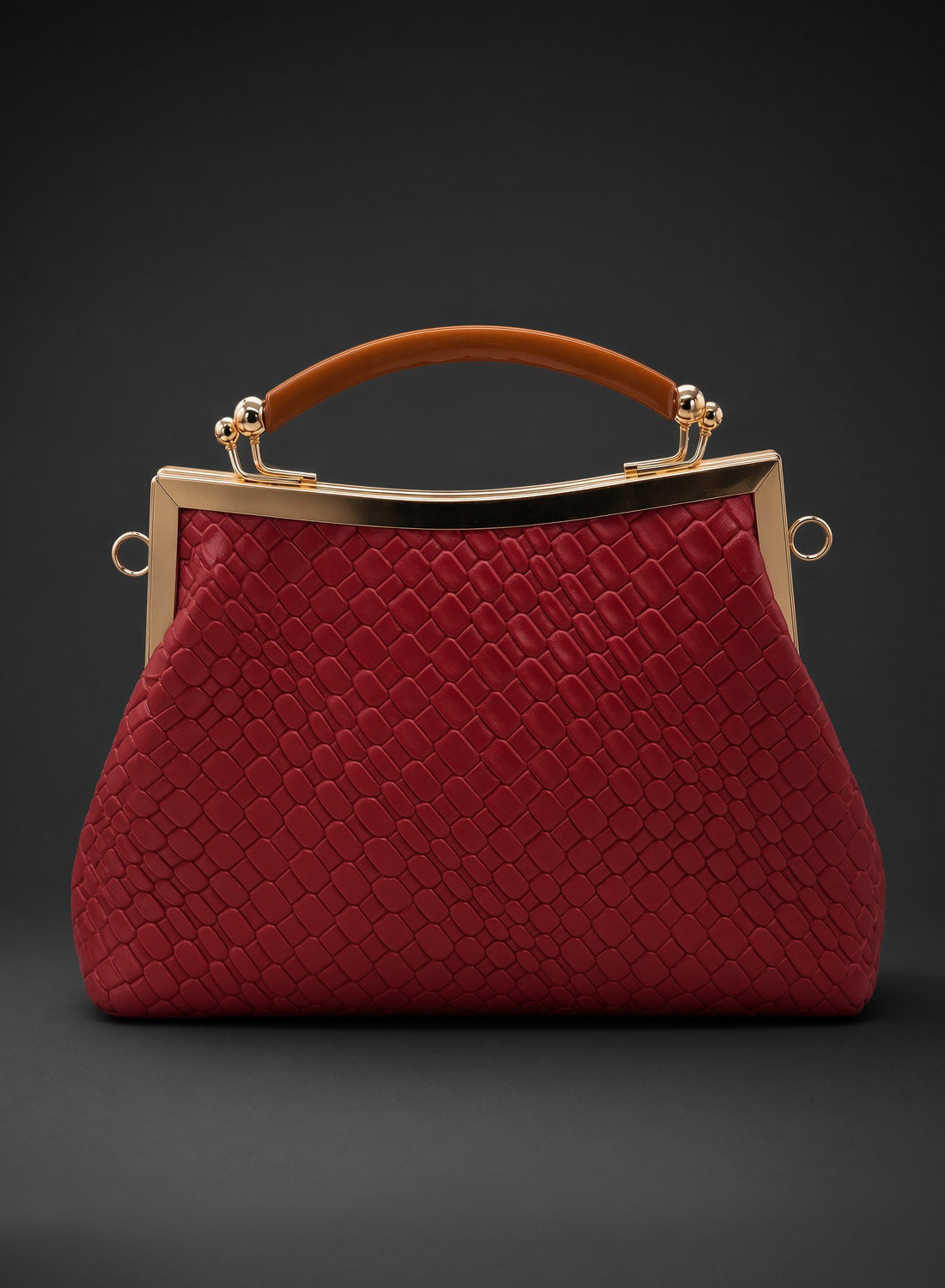 The Wallis Red Faux Snakeskin Handbag
