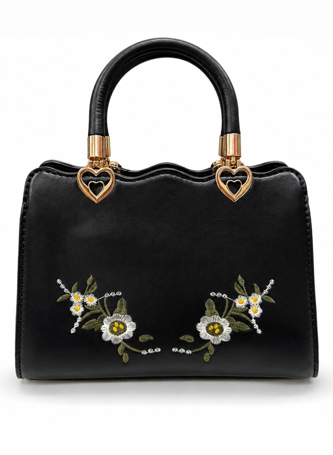 Trudy Black Embroidered Vintage Style Bag