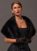 Devo Panther Faux Fur Shawl