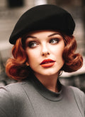 Molly Vintage Style Side Bow Black Hat