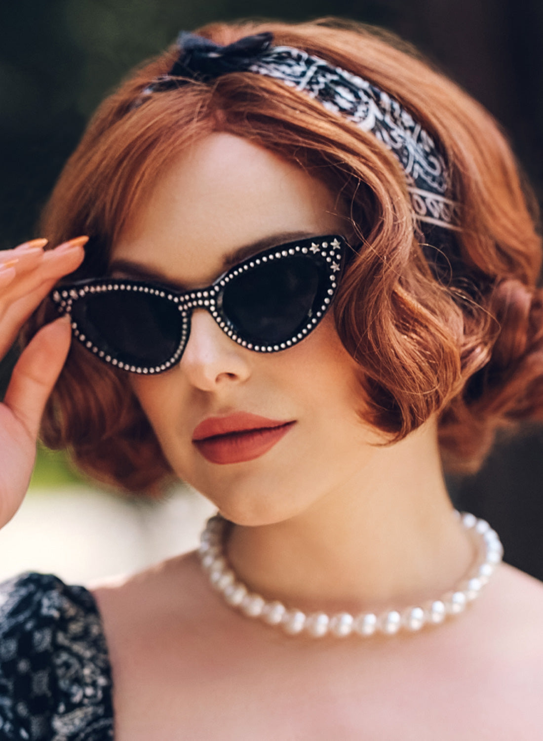 Black Starlet Cat Eye 50s Sunglasses