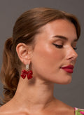 Scarlet Bow Drop Earrings