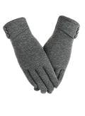 Eva Marie Charcoal Buttoned Gloves