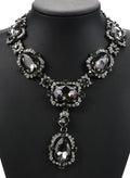 Elizabeth Taylor Dark Silver Tone Crystal Necklace