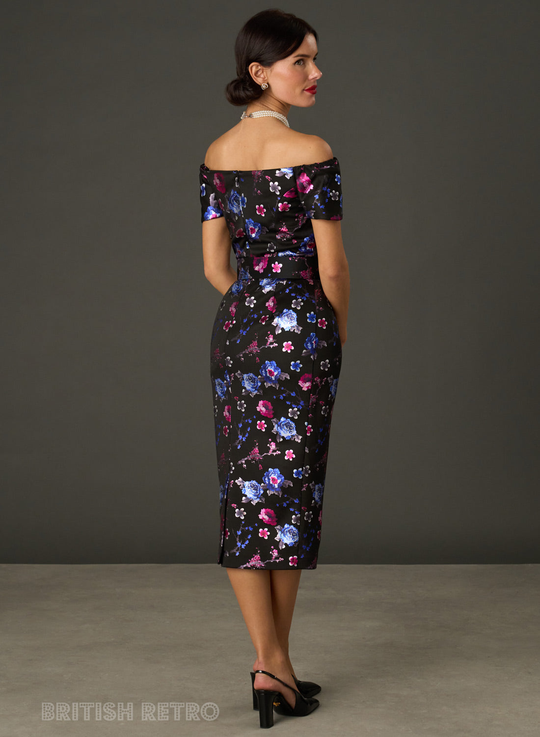 New! 'Rhonda’s Revenge' Floral 1950s Bodycon Dress