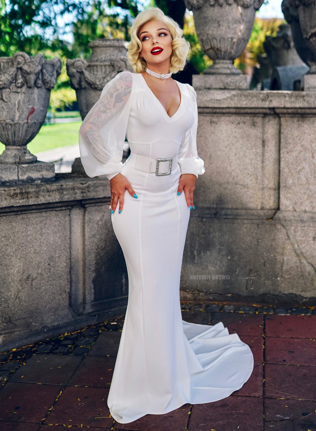 ‘Carpe Diem’ Seize The Day Ivory Vintage Style Dress