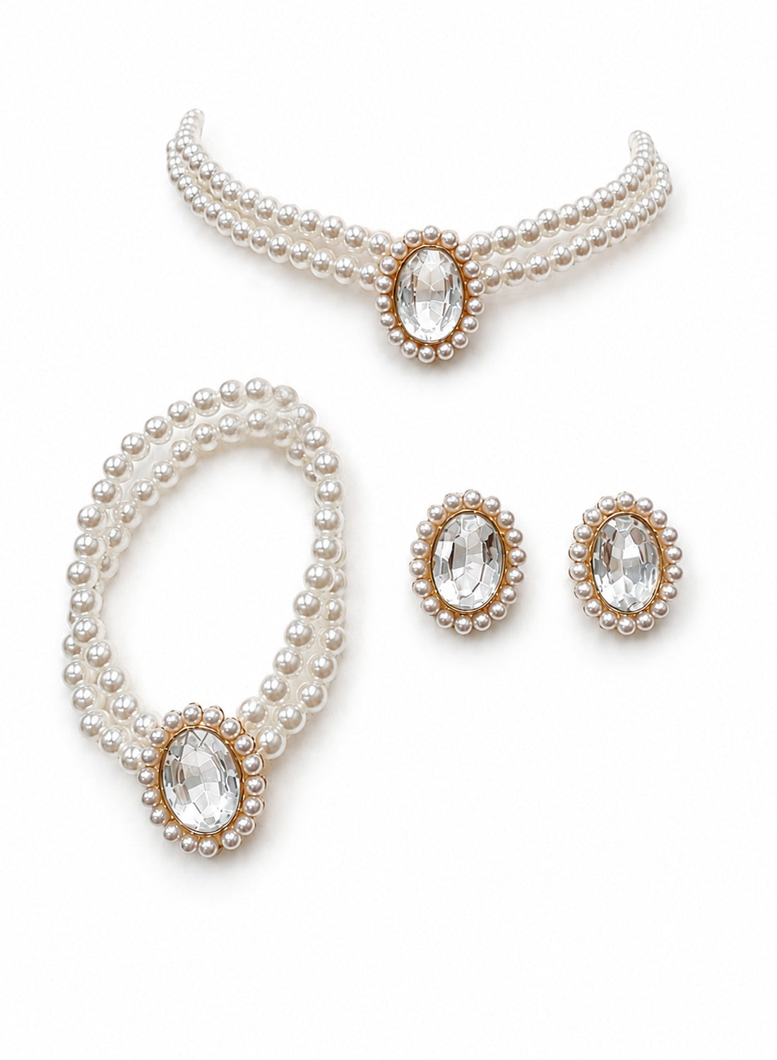 Louisa Pearl & Crystal Trio Set