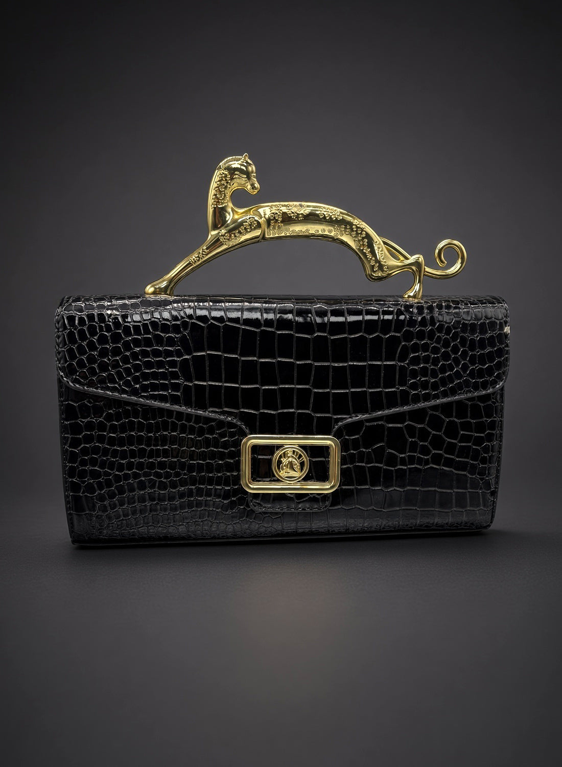 The Lucille Black Panther Handbag