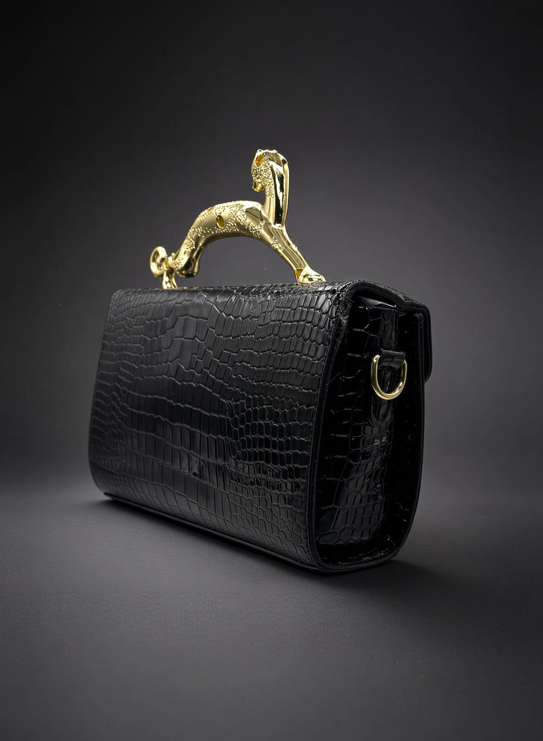 The Lucille Black Panther Handbag