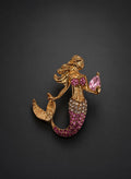 Mermaid Pink Diamante Brooch
