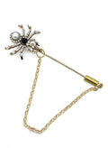 Spider Diamante Vintage Pin Brooch