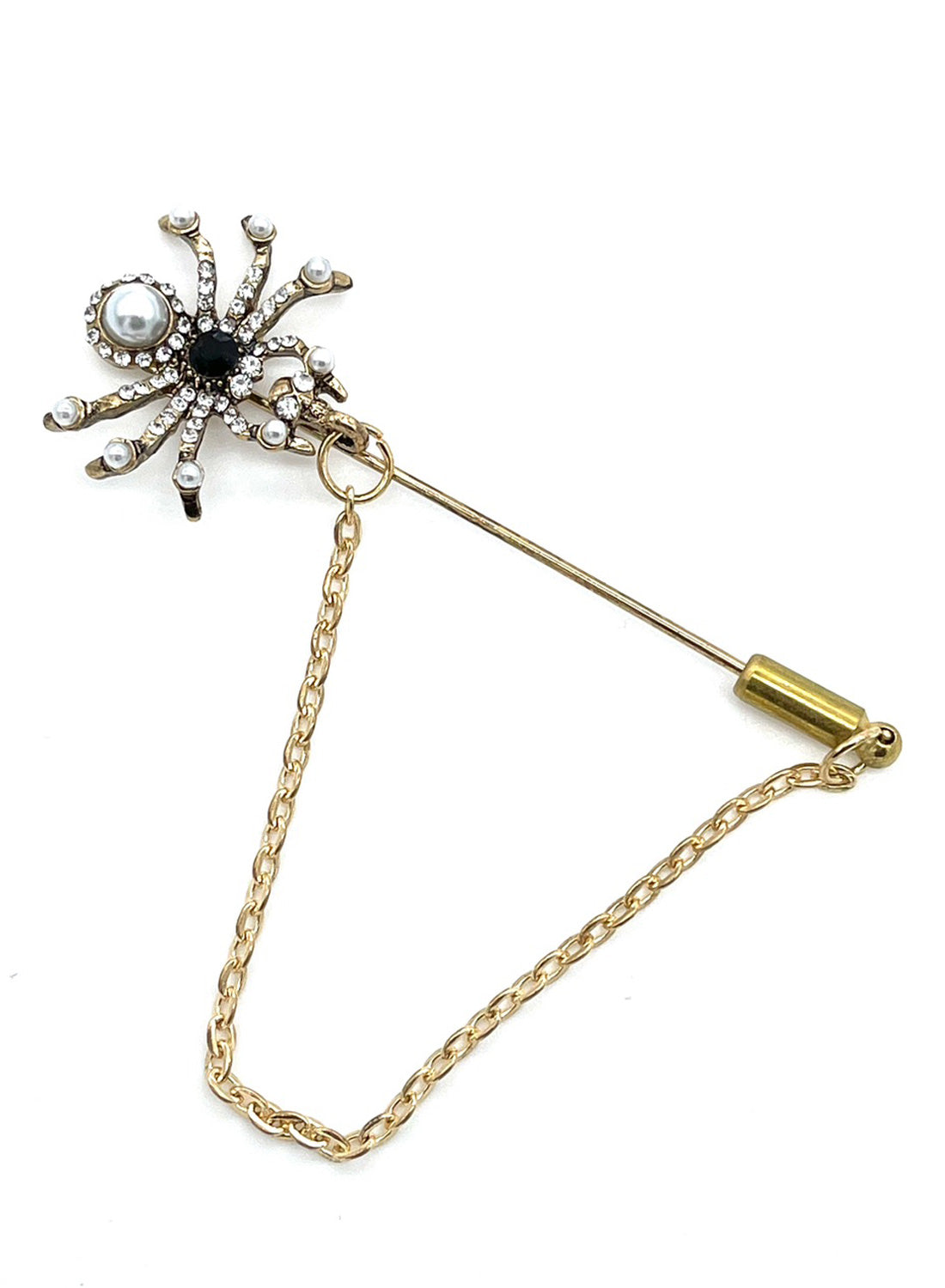 Spider Diamante Vintage Pin Brooch