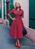 New! 'Way Out West' Royal Stewart Tartan 50s Style Swing Dress