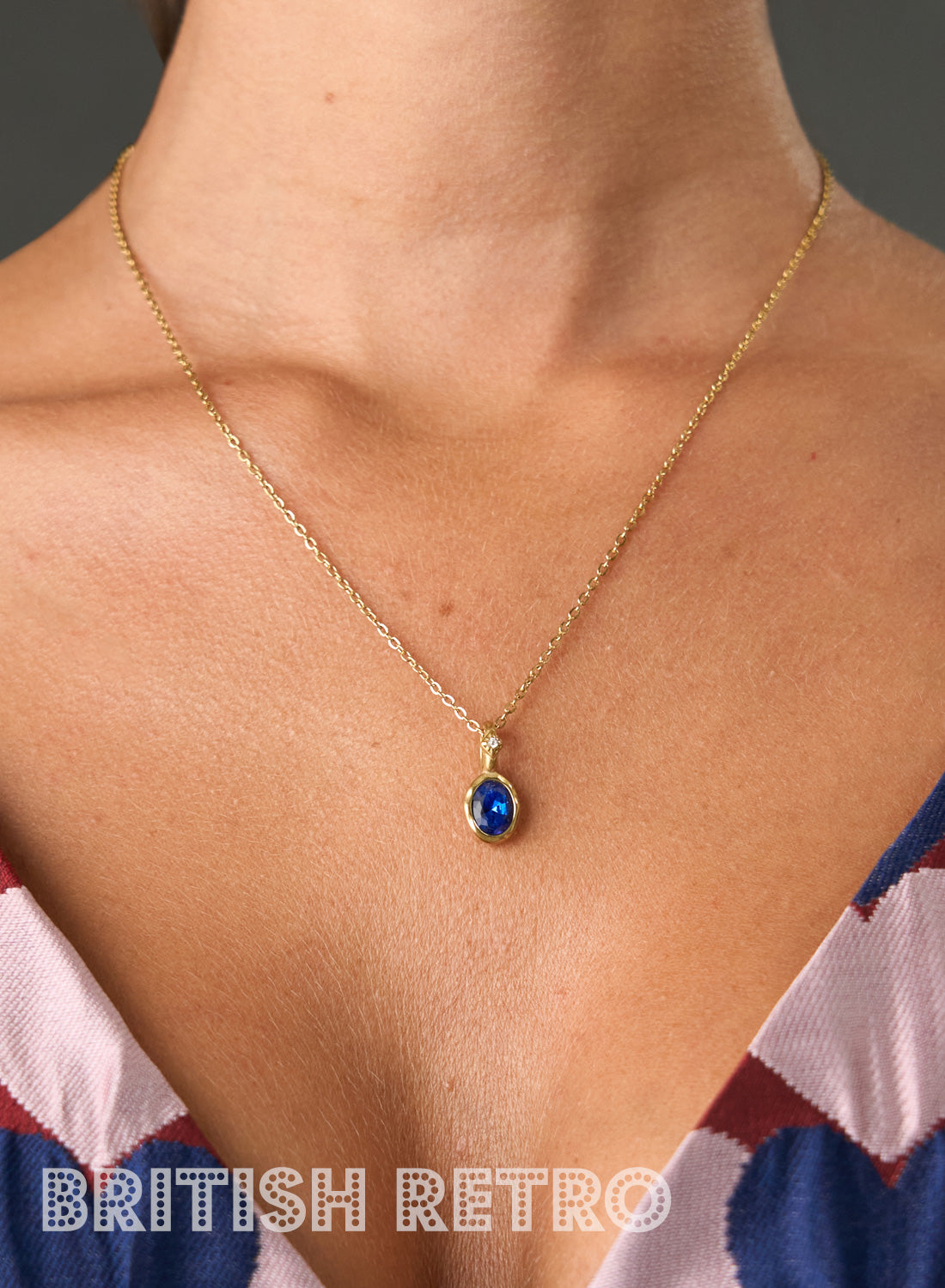 The Alice Sapphire Blue Pendant Necklace