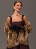 Devo Fox Faux Fur Shawl