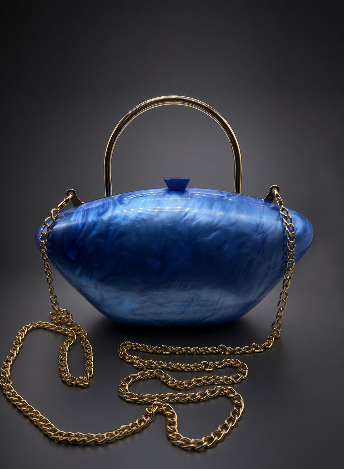 Bonbon Cobalt Blue Vintage Style Clutch Bag