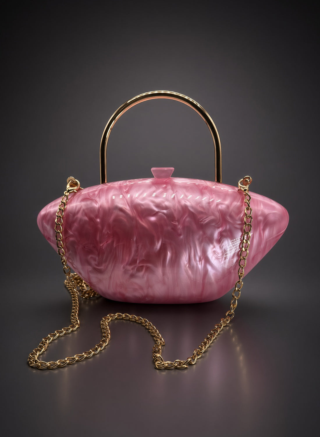 Bonbon Pink Vintage Style Clutch Bag