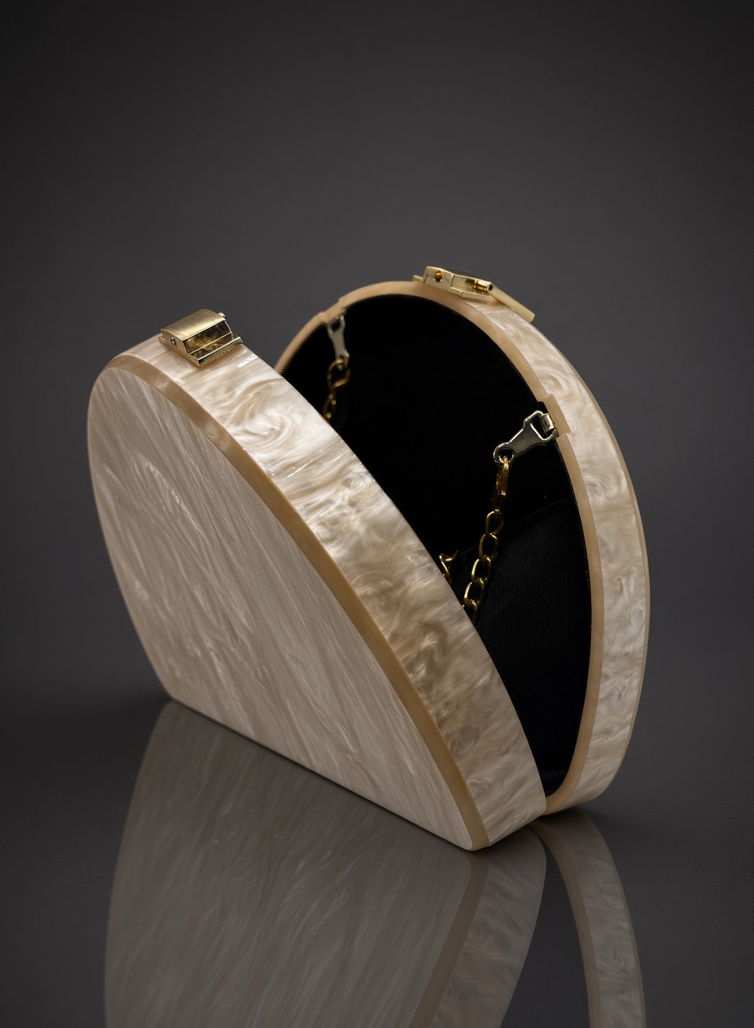 Pearl Moon Vintage Style Clutch Bag