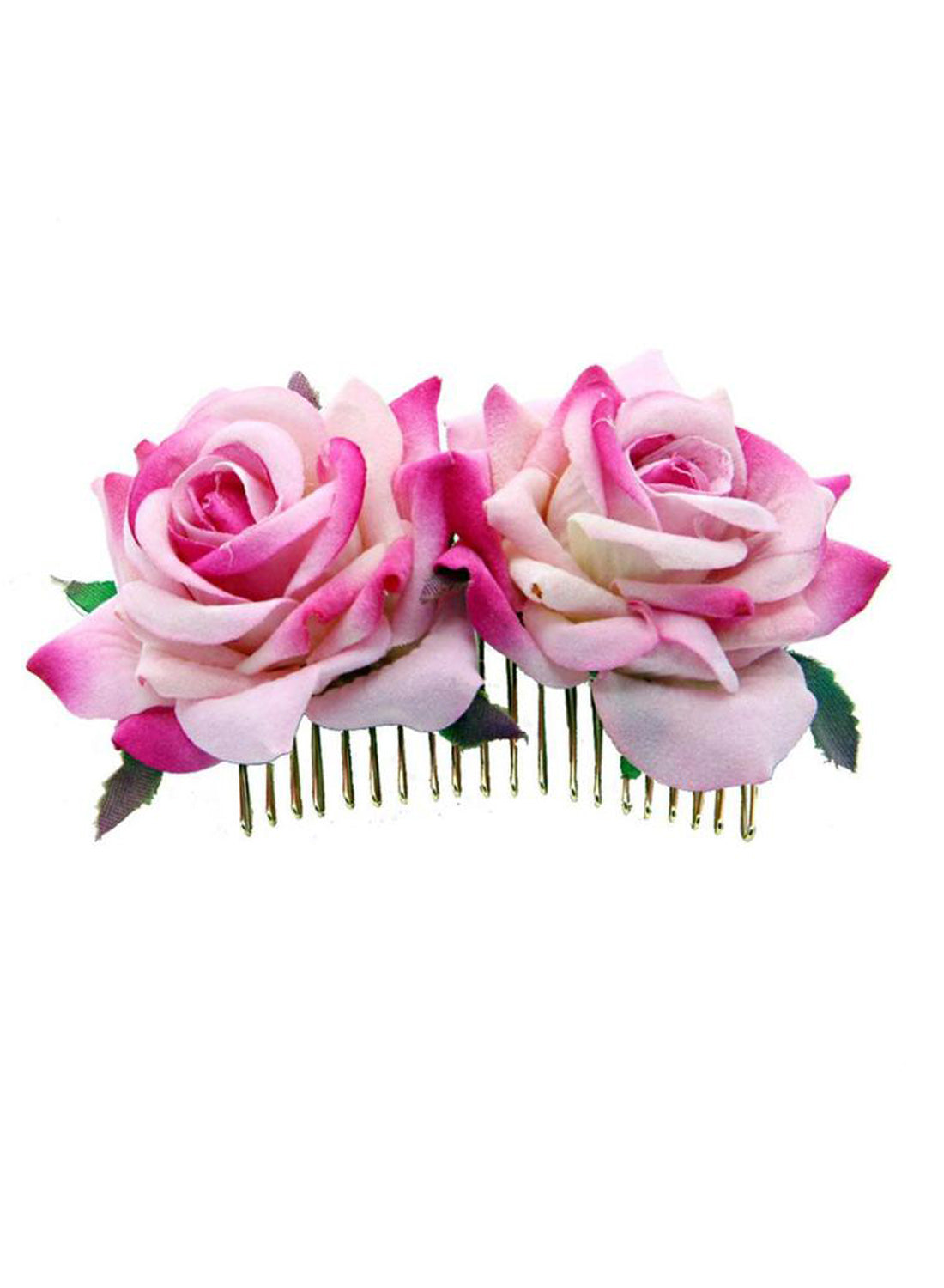 Pink Twin Rose Hair Slide