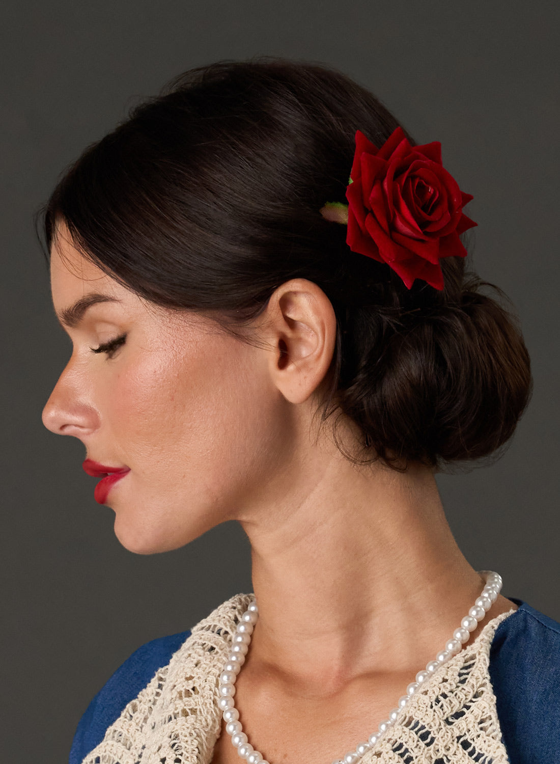 Vintage Romance Rose Hair Clip