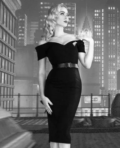 vintage inspired clothing from British Retro, including: vintage glam, retro dresses, bodycon fit, vintage dresses