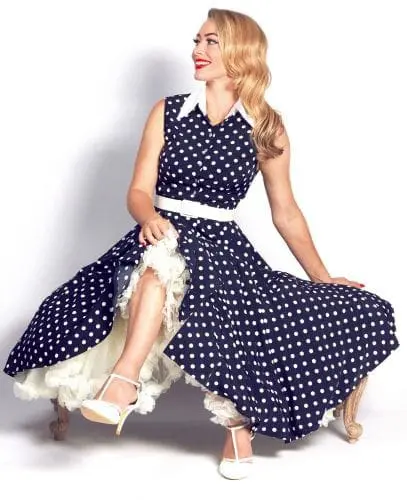 Britsh Retro Vintage Polka Dots and Moonbeams