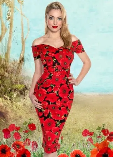 Britsh Retro Vintage Style - bodycon dress image - What a Sweetheart!
