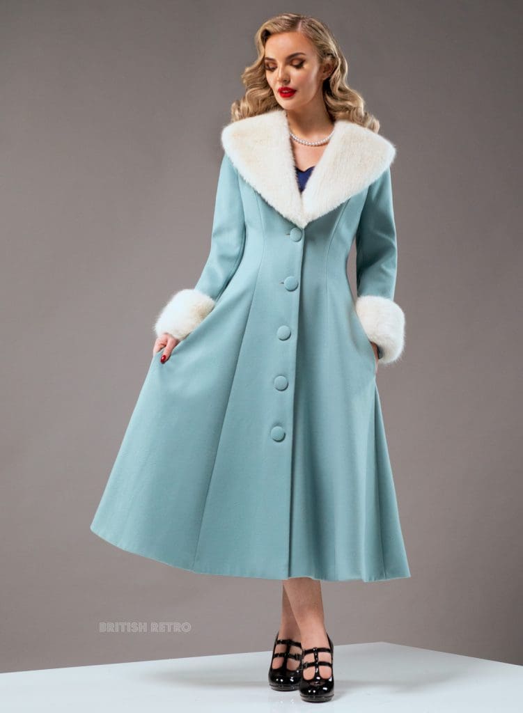 Retro British style mid-length coat