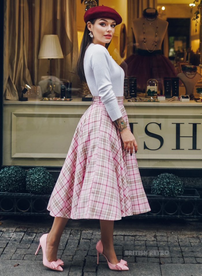 Royal Stewart Tartan 50s Style 'Bonny Skirt' With Pockets - British Retro