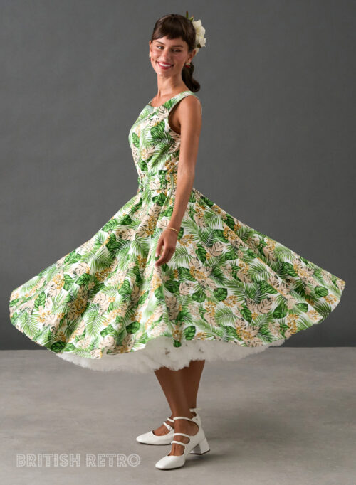 50s style of dress Dresses for Women Vintage Short Sleeve Tie Neck Swing 1950s Dresses Contrast Color 50s Dresses for Women Retro Audrey Hepburn Church Dresses Tea Party Dress Army Green S The clever design of fullness in the bust and upper arms 50s Fashion for Women: Style