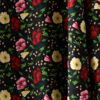 Black floral swing dress fabric